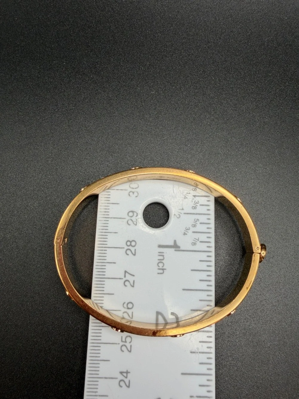 Tory Burch Hinged Bangle Bracelet #E437 - Picture 11 of 12